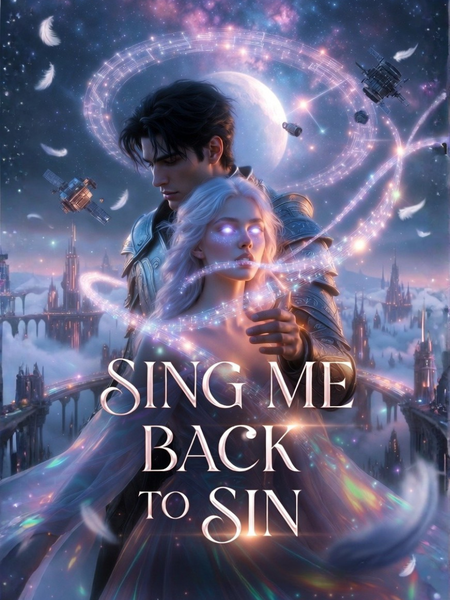 A stylized text image featuring the phrase "sing me back to sin" in an artistic font against a textured background.